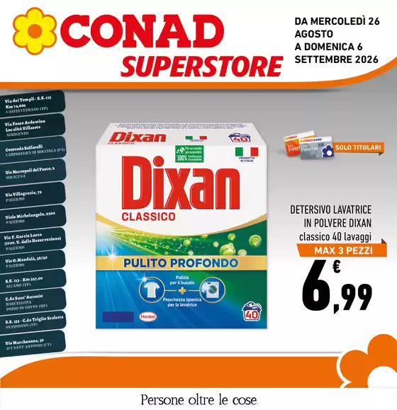 Volantino Conad Superstore a Partanna | Supplemento Convenienza | 2026-08-26T00:00:00.000Z - 2026-09-06T00:00:00.000Z