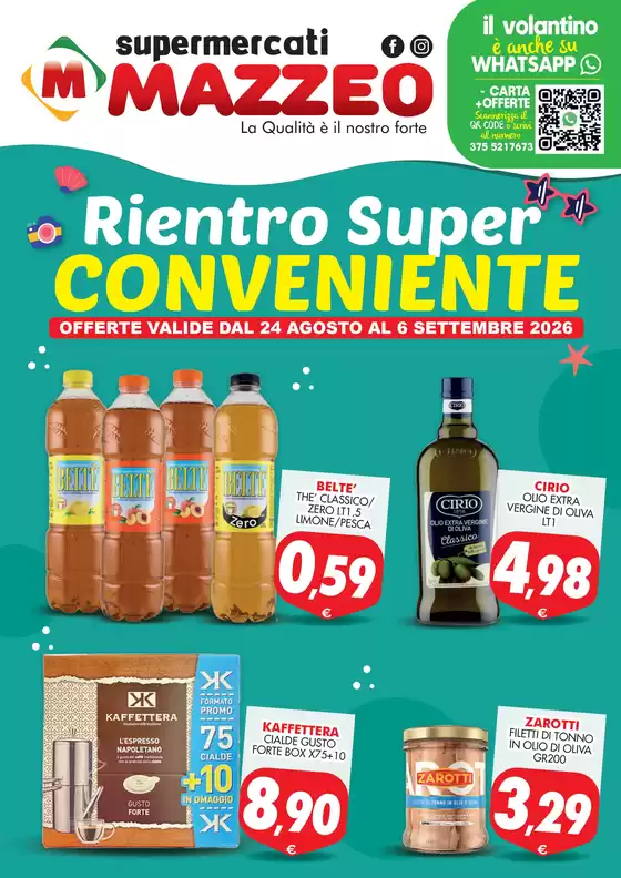 Volantino Mazzeo Supermercati | Rientro Super CONVENIENTE | 2026-08-24T00:00:00.000Z - 2026-09-06T00:00:00.000Z