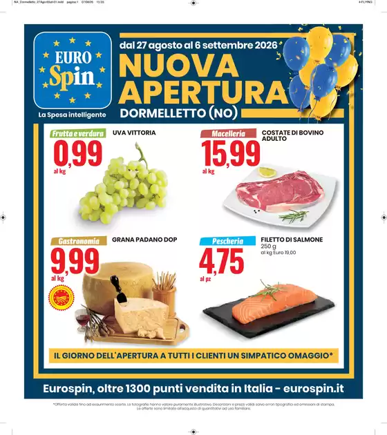 Volantino Eurospin | Nuova apertura | 2026-08-27T00:00:00.000Z - 2026-09-06T00:00:00.000Z
