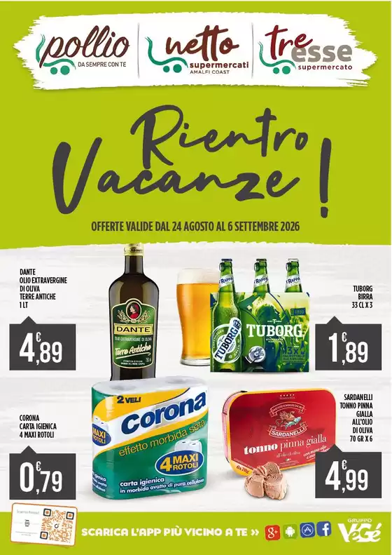 Volantino Supermercato Pollio | Rientro vacanze! | 2026-08-24T00:00:00.000Z - 2026-09-06T00:00:00.000Z