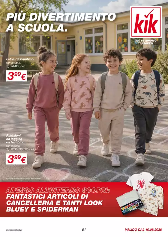Volantino KiK | Più divertimento a scuola | 2026-08-24T00:00:00.000Z - 2026-08-31T00:00:00.000Z