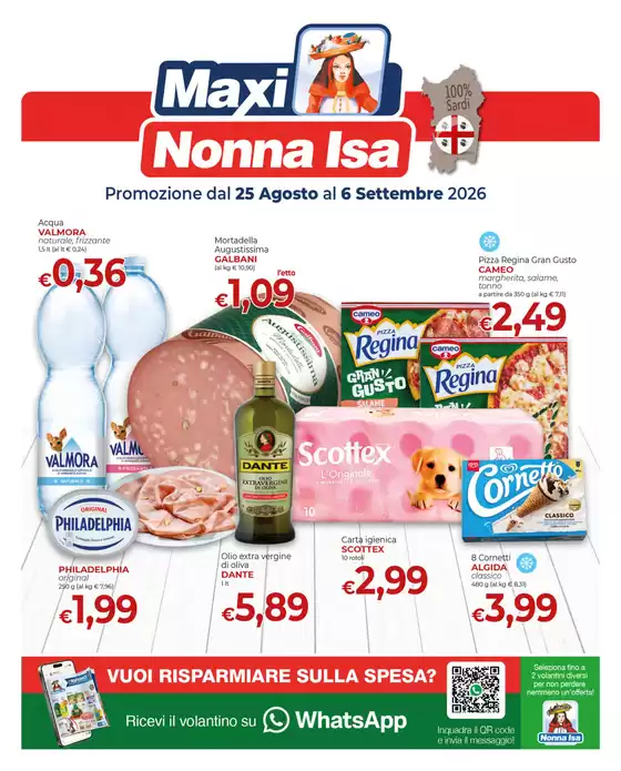 Volantino Maxi Nonna Isa a Cantalupo Ligure | Maxi promozione | 2026-08-25T00:00:00.000Z - 2026-09-06T00:00:00.000Z