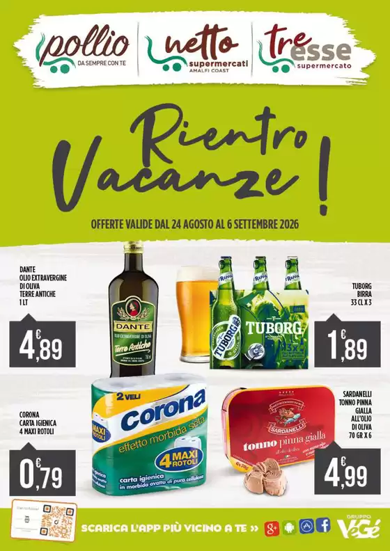 Volantino Netto Supermercati | Rientro Vacanze! | 2026-08-24T00:00:00.000Z - 2026-09-06T00:00:00.000Z