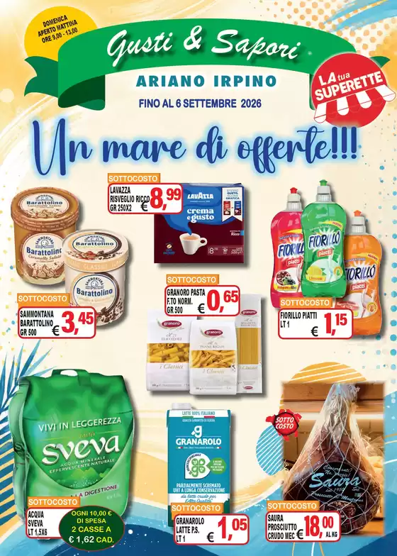 Volantino Gusti e Sapori Supermercato | Un mare di offerte!!! | 2026-08-24T00:00:00.000Z - 2026-09-06T00:00:00.000Z