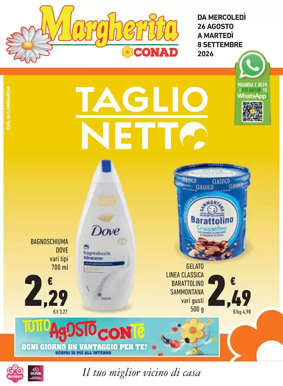 Volantino Margherita Conad a Cantalupo Ligure | Taglio netto | 2026-08-26T00:00:00.000Z - 2026-09-08T00:00:00.000Z