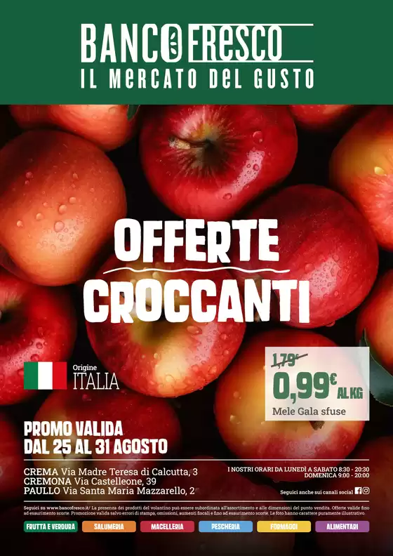 Volantino Banco Fresco a Cremona | Offerte croccanti | 2026-08-25T00:00:00.000Z - 2026-08-31T00:00:00.000Z