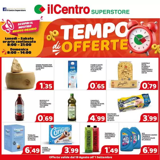 Volantino Il Centro Superstore | Tempo offerte | 2026-08-19T00:00:00.000Z - 2026-09-01T00:00:00.000Z