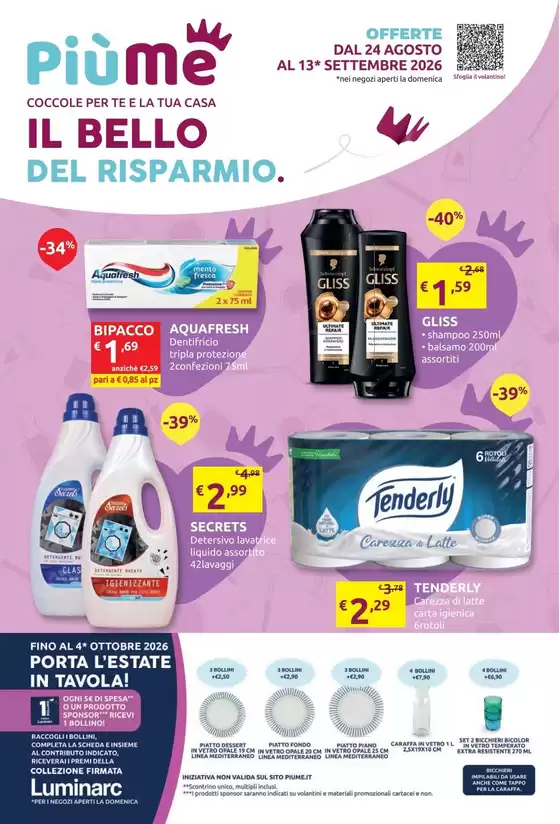 Volantino PiùMe | Il Belo del risparmio | 2026-08-24T00:00:00.000Z - 2026-09-13T00:00:00.000Z