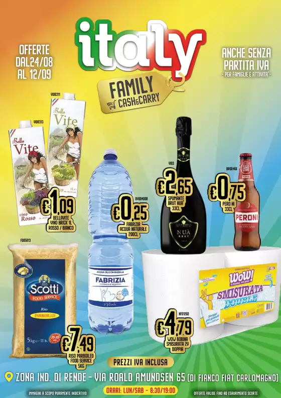 Volantino Italy Cash&Carry | Offerte dal 24/08 al 12/09 | 2026-08-24T00:00:00.000Z - 2026-09-12T00:00:00.000Z