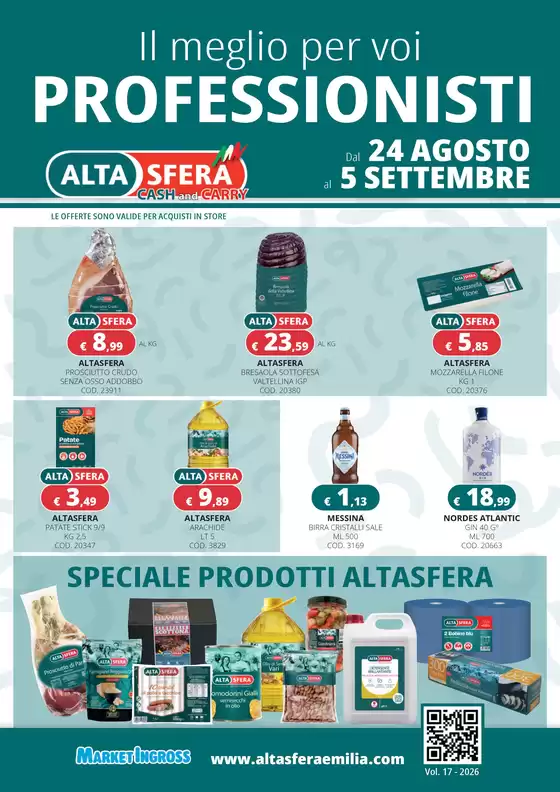 Volantino Altasfera | Il meglio per voi professionisti | 2026-08-25T00:00:00.000Z - 2026-09-05T00:00:00.000Z