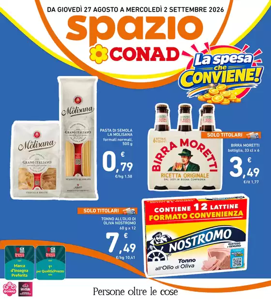 Volantino Spazio Conad a Loreto | LA SPESA CHE CONVIENE! | 2026-08-27T00:00:00.000Z - 2026-09-02T00:00:00.000Z