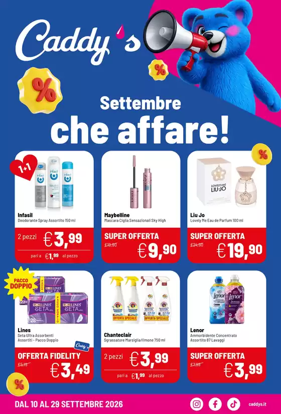 Volantino Caddy's | Settembre che affare! | 2026-09-10T00:00:00.000Z - 2026-09-29T00:00:00.000Z