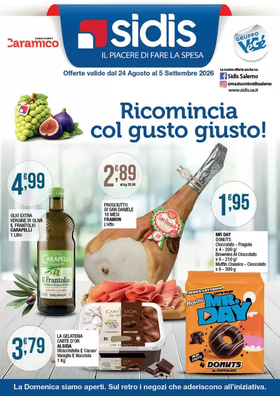 Volantino Sidis a Monteleone di Spoleto | Ricomincia col gusto giusto! | 2026-08-24T00:00:00.000Z - 2026-09-05T00:00:00.000Z