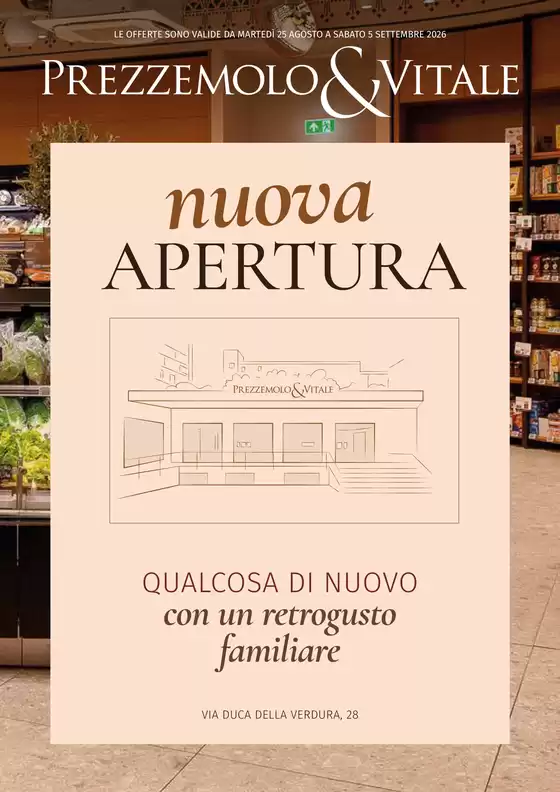 Volantino Prezzemolo & Vitale | Nuova apertura | 2026-08-25T00:00:00.000Z - 2026-09-05T00:00:00.000Z