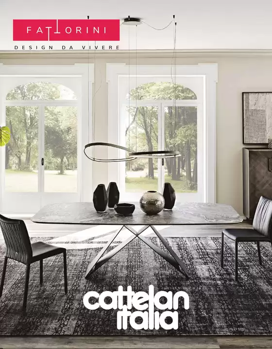 Volantino Fattorini Design a Dosson | Catalogo Cattelan Italia | 2026-08-25T00:00:00.000Z - 2026-09-08T00:00:00.000Z