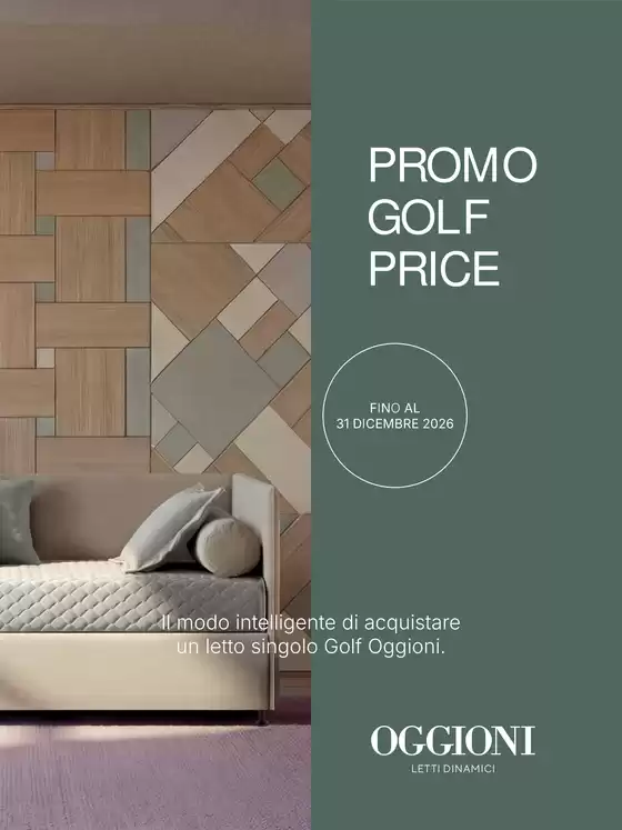 Volantino Fattorini Design a Dosson | Catalogo promozione Golf Price Oggioni | 2026-08-25T00:00:00.000Z - 2026-12-31T00:00:00.000Z