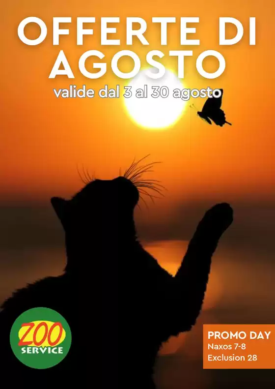 Volantino Zoo Service a Palermo | Volantino Zoo Service | 2026-08-03T00:00:00.000Z - 2026-08-30T00:00:00.000Z