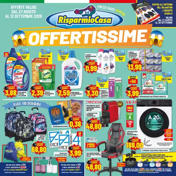 Volantino Risparmio Casa a Caselle Torinese | OFFERTISSIME | 2026-08-27T00:00:00.000Z - 2026-09-13T00:00:00.000Z