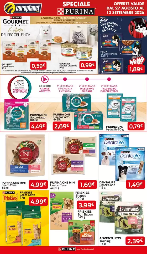 Volantino Europlanet Casa a Piovene Rocchette | Speciale purina | 2026-08-27T00:00:00.000Z - 2026-09-13T00:00:00.000Z