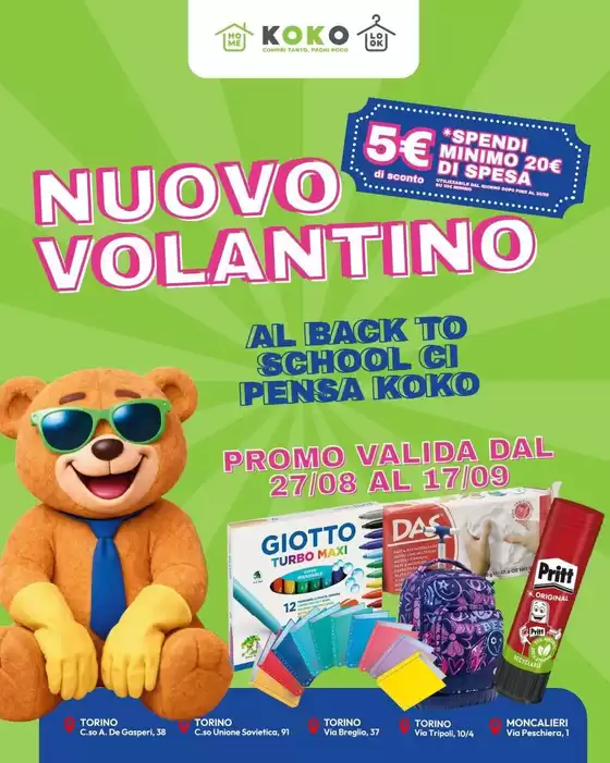 Volantino KOKO Emporio a Piovene Rocchette | Back to school | 2026-08-27T00:00:00.000Z - 2026-09-17T00:00:00.000Z