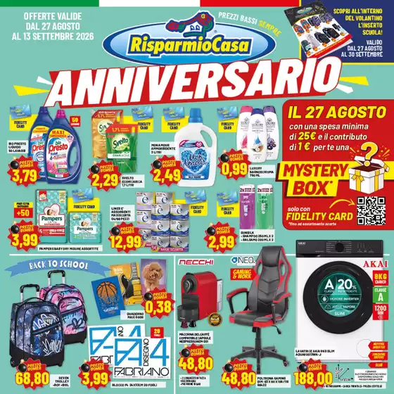 Volantino Risparmio Casa a Sanluri | ANNIVERSARIO | 2026-08-27T00:00:00.000Z - 2026-09-13T00:00:00.000Z