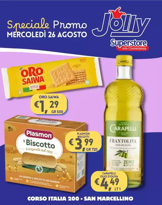 Volantino Jolly Market a Feroleto della Chiesa | Speciale promo | 2026-08-26T00:00:00.000Z - 2026-08-26T00:00:00.000Z