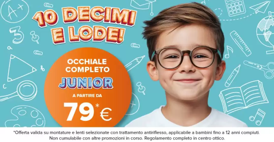 Volantino Ottica VistaSì a Piano di Madrignano | 10 decimi e lode! | 2026-08-26T00:00:00.000Z - 2026-09-14T00:00:00.000Z