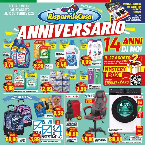 Volantino Risparmio Casa a Firenze | ANNIVERSARIO | 2026-08-27T00:00:00.000Z - 2026-09-13T00:00:00.000Z