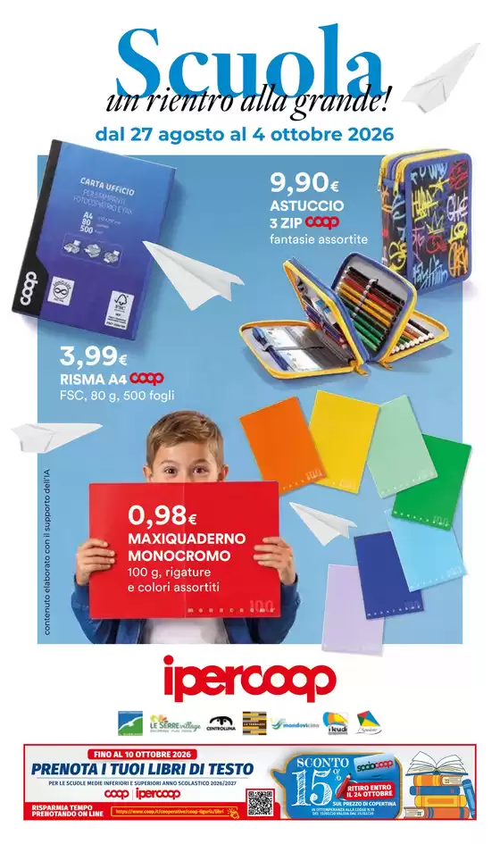 Volantino Ipercoop | Scuola un rientro alla grande! | 2026-08-27T00:00:00.000Z - 2026-10-04T00:00:00.000Z