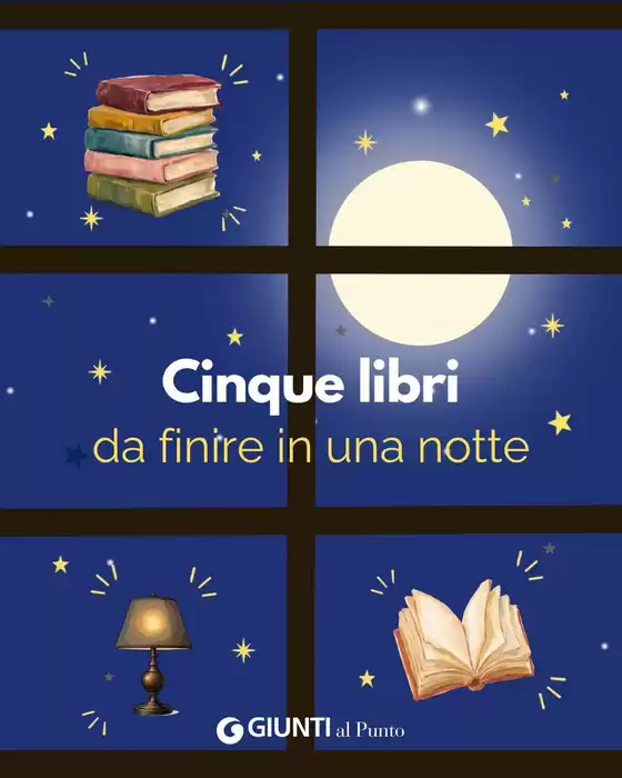 Volantino Giunti al Punto a Perdaxius | Cinque libri da finire in una notte | 2026-08-26T00:00:00.000Z - 2026-08-31T00:00:00.000Z