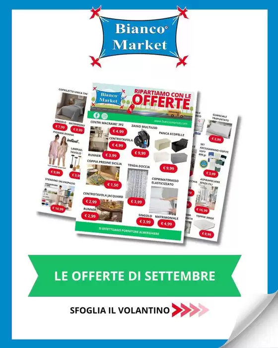 Volantino Bianco Market | Le offerte di settembre | 2026-09-01T00:00:00.000Z - 2026-09-30T00:00:00.000Z