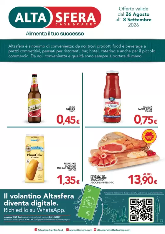 Volantino Altasfera a Battaglia Terme | Alimenta il tuo successo | 2026-08-26T00:00:00.000Z - 2026-09-08T00:00:00.000Z