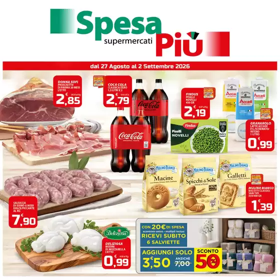 Volantino SpesaPiù Supermercati | Dal 27 agosto al 2 settembre | 2026-08-27T00:00:00.000Z - 2026-09-02T00:00:00.000Z