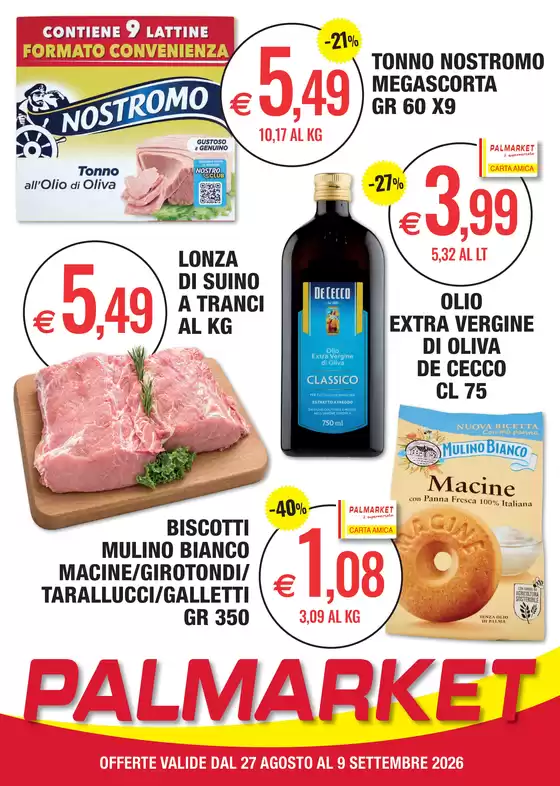 Volantino Palmarket | Offerte valide  | 2026-08-27T00:00:00.000Z - 2026-09-09T00:00:00.000Z