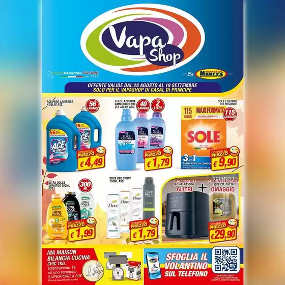 Volantino Vapashop | Offerte valide dal 28 agosto al 19 settembre | 2026-08-28T00:00:00.000Z - 2026-09-19T00:00:00.000Z