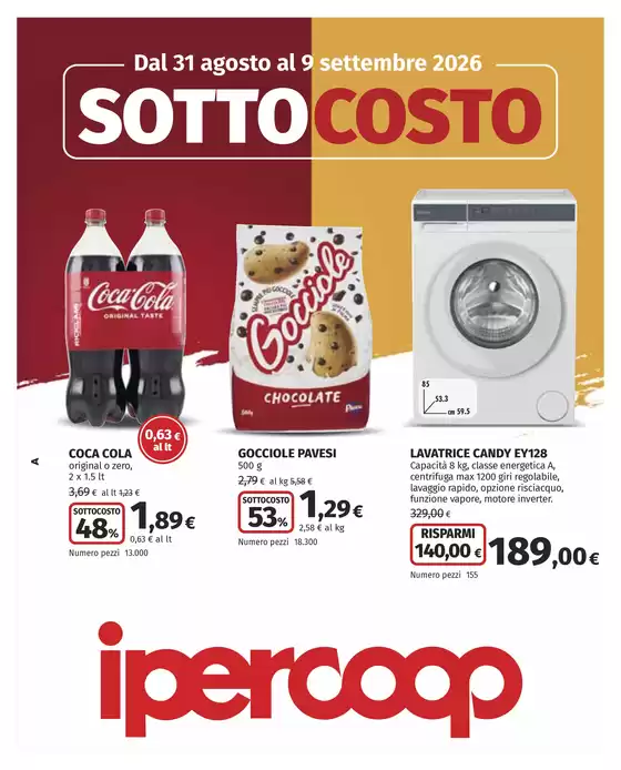 Volantino Ipercoop a Monte Cremasco | Sottocosto | 2026-08-31T00:00:00.000Z - 2026-09-09T00:00:00.000Z