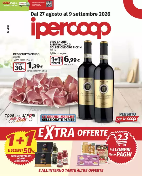 Volantino Ipercoop a Milano | Extra offerte | 2026-08-27T00:00:00.000Z - 2026-09-09T00:00:00.000Z