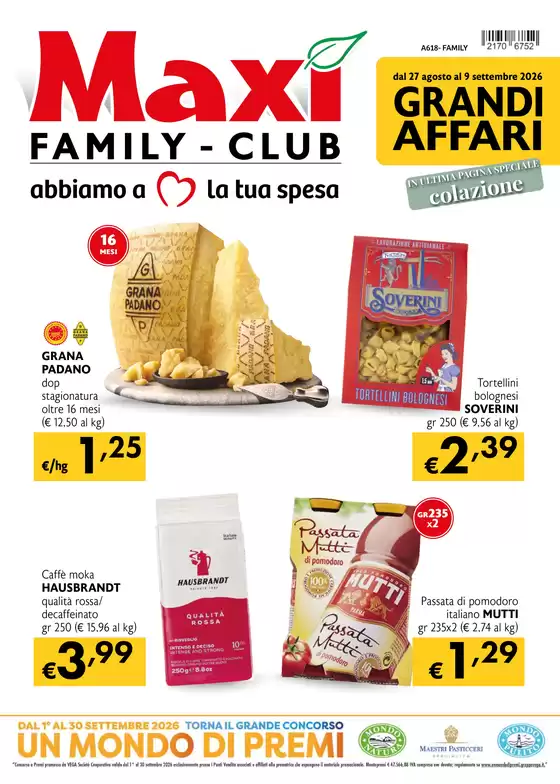 Volantino Maxì Family a Asti | Grandi affari | 2026-08-27T00:00:00.000Z - 2026-09-09T00:00:00.000Z