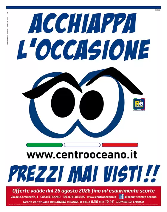 Volantino Centro Oceano a San Donà di Piave | ACCHIAPPA l’occasione | 2026-08-27T00:00:00.000Z - 2026-09-05T00:00:00.000Z