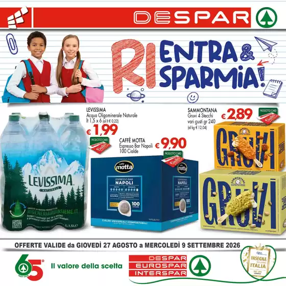 Volantino Eurospar | Rientra&risparmia | 2026-08-27T00:00:00.000Z - 2026-09-09T00:00:00.000Z
