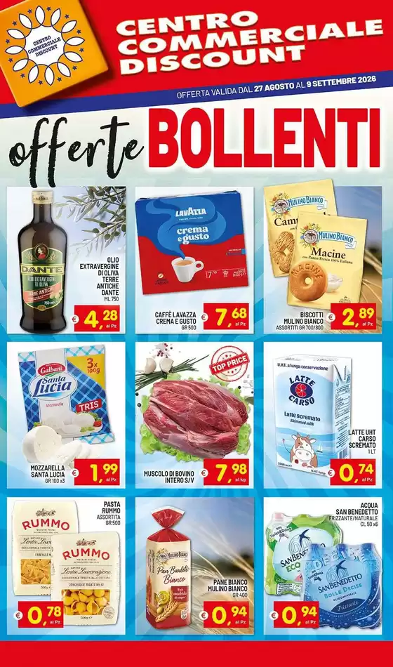 Volantino Centro Commerciale Discount a San Donà di Piave | Offerte bollenti | 2026-08-27T00:00:00.000Z - 2026-09-09T00:00:00.000Z