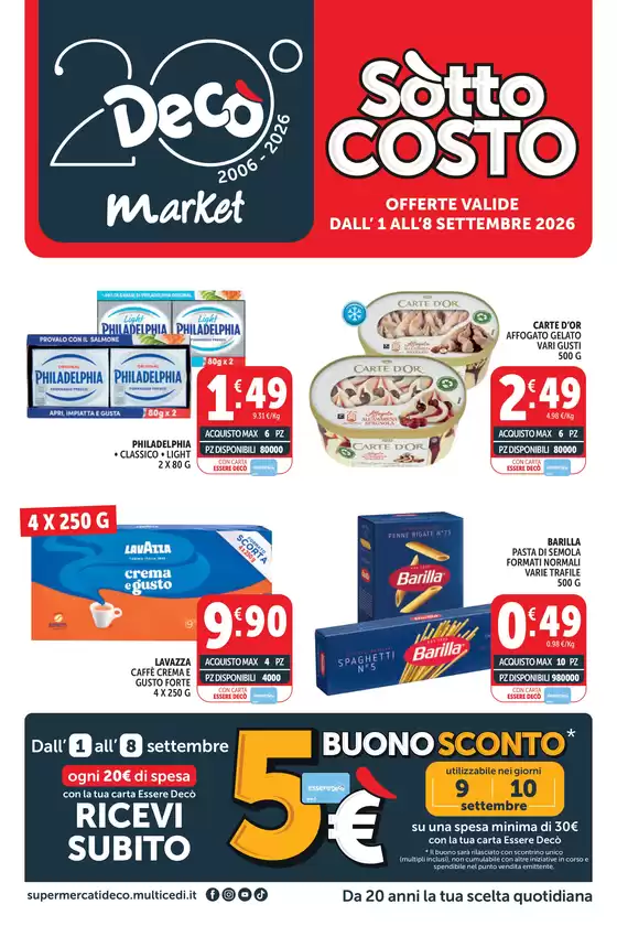 Volantino Decò a Modugno | Sottocosto | 2026-09-01T00:00:00.000Z - 2026-09-10T00:00:00.000Z
