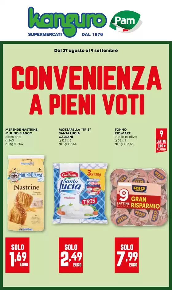 Volantino Kanguro | Convenienza a pieni voti | 2026-08-27T00:00:00.000Z - 2026-09-09T00:00:00.000Z