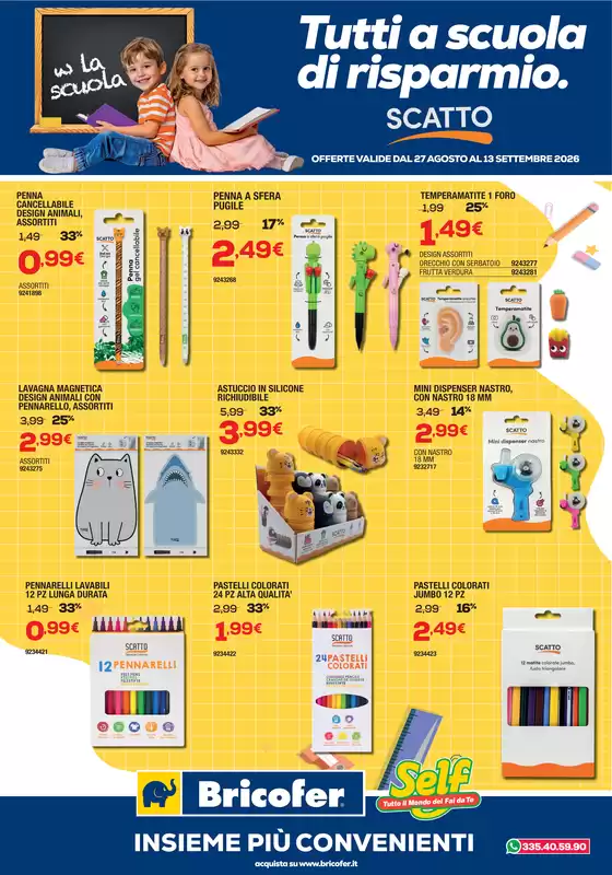 Volantino Bricofer | Tutti a scuola di risparmio | 2026-08-27T00:00:00.000Z - 2026-09-13T00:00:00.000Z