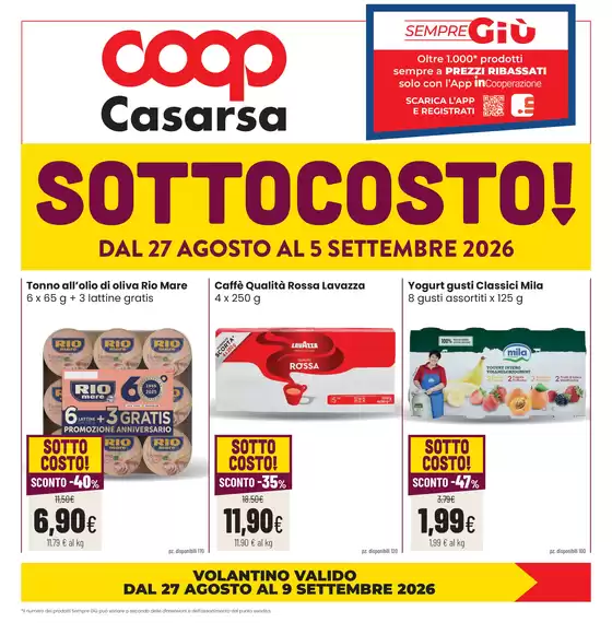 Volantino Coop | Sottocosto | 2026-08-27T00:00:00.000Z - 2026-09-09T00:00:00.000Z