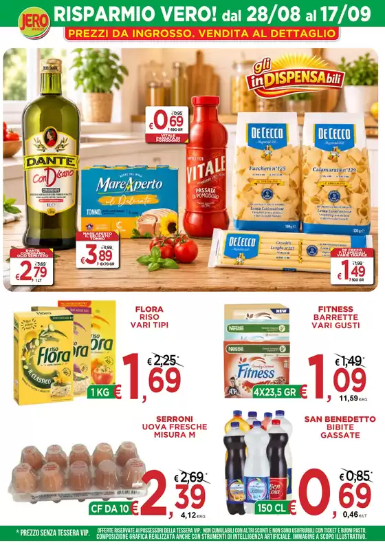Volantino Jero Market a Roccaraso | Risparmio vero! Dal 28/08 al 17/09 | 2026-08-28T00:00:00.000Z - 2026-09-17T00:00:00.000Z