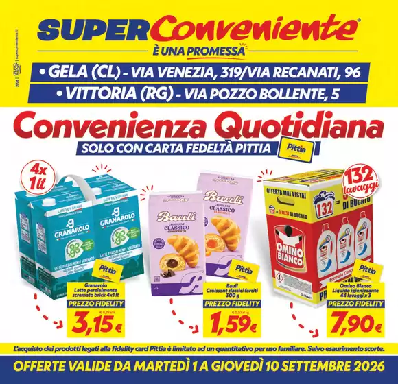 Volantino SuperConveniente a Roncoferraro | Convenienza quotidiana | 2026-09-01T00:00:00.000Z - 2026-09-10T00:00:00.000Z