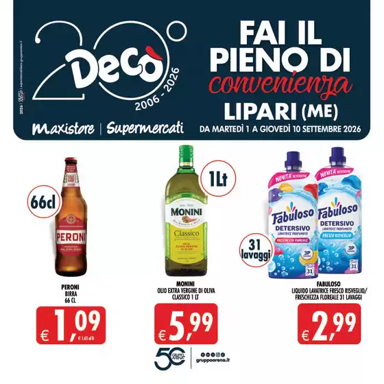 Volantino Decò a Roncoferraro | Fai il pieno di convenienza | 2026-09-01T00:00:00.000Z - 2026-09-10T00:00:00.000Z
