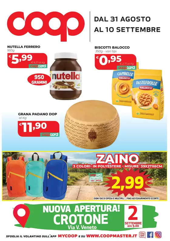 Volantino Coop | dal 31 AGOSTO AL 10 SETTEMBRE | 2026-08-31T00:00:00.000Z - 2026-09-10T00:00:00.000Z