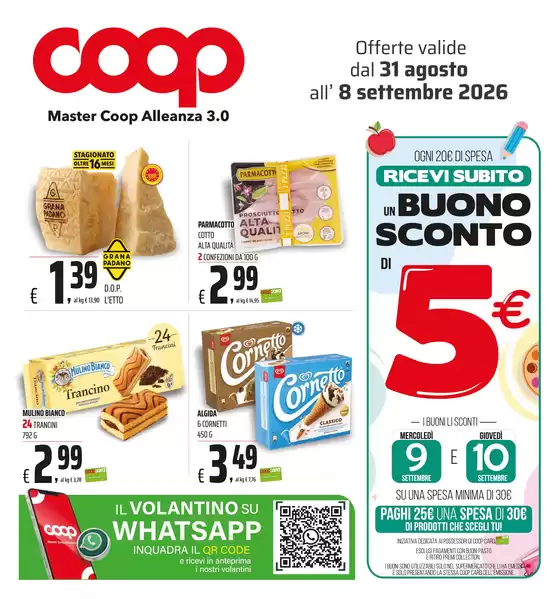 Volantino Coop | Offerte valide dal 31 agosto all'8 settembre 2026 | 2026-08-31T00:00:00.000Z - 2026-09-08T00:00:00.000Z